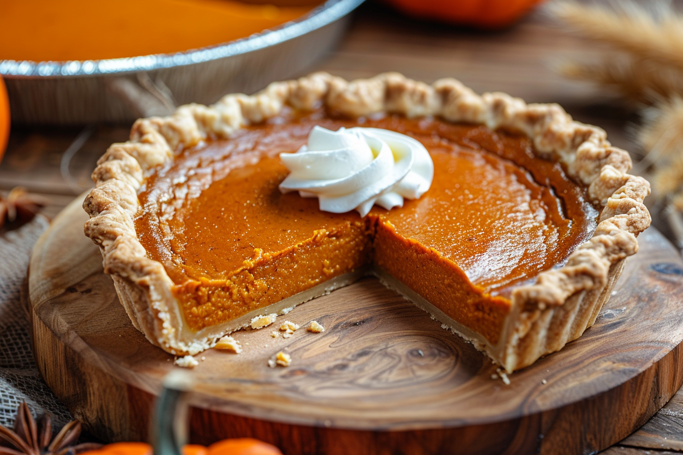 Pumpkin Pie – fertig angerichtet und serviert