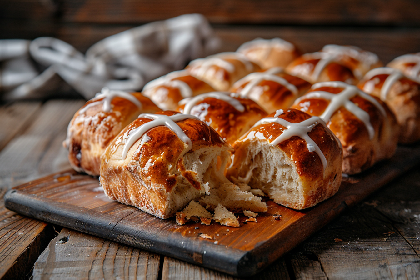 Hot Cross Buns – fertig angerichtet und serviert