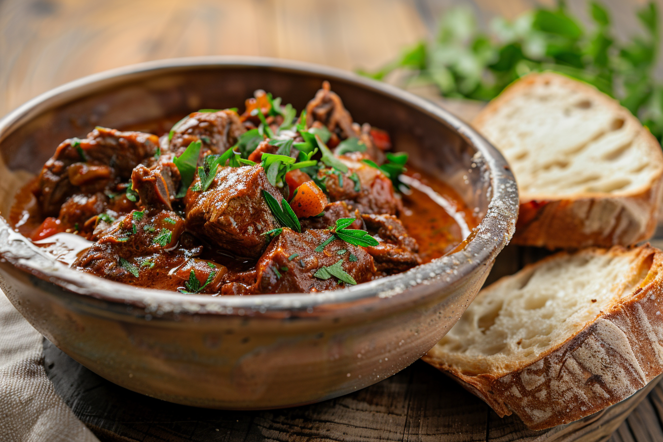 Echtes Rindergulasch – fertig angerichtet