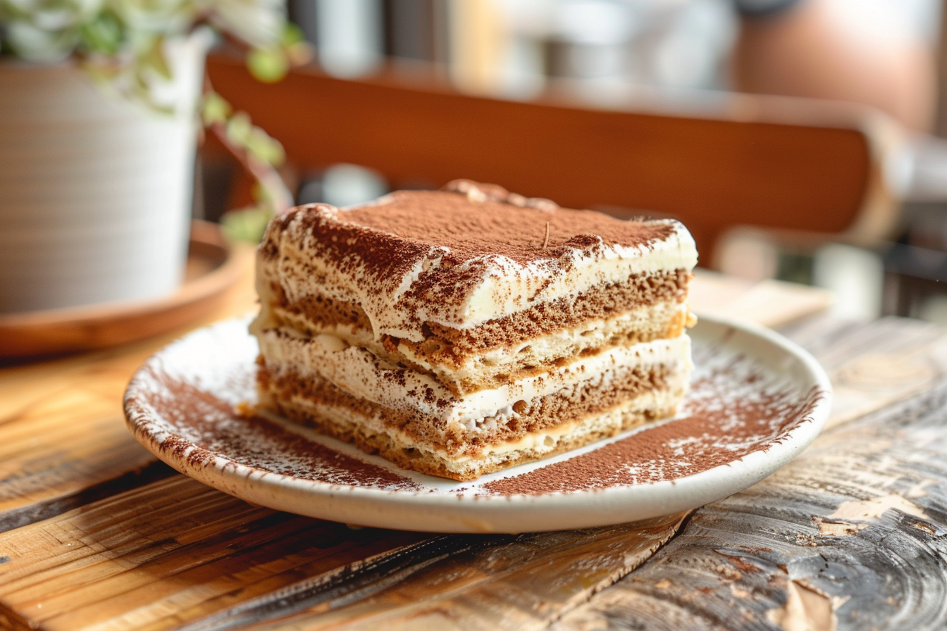 Tiramisu – fertig angerichtet und serviert