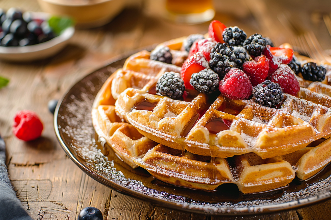 Belgische Waffeln – fertig angerichtet
