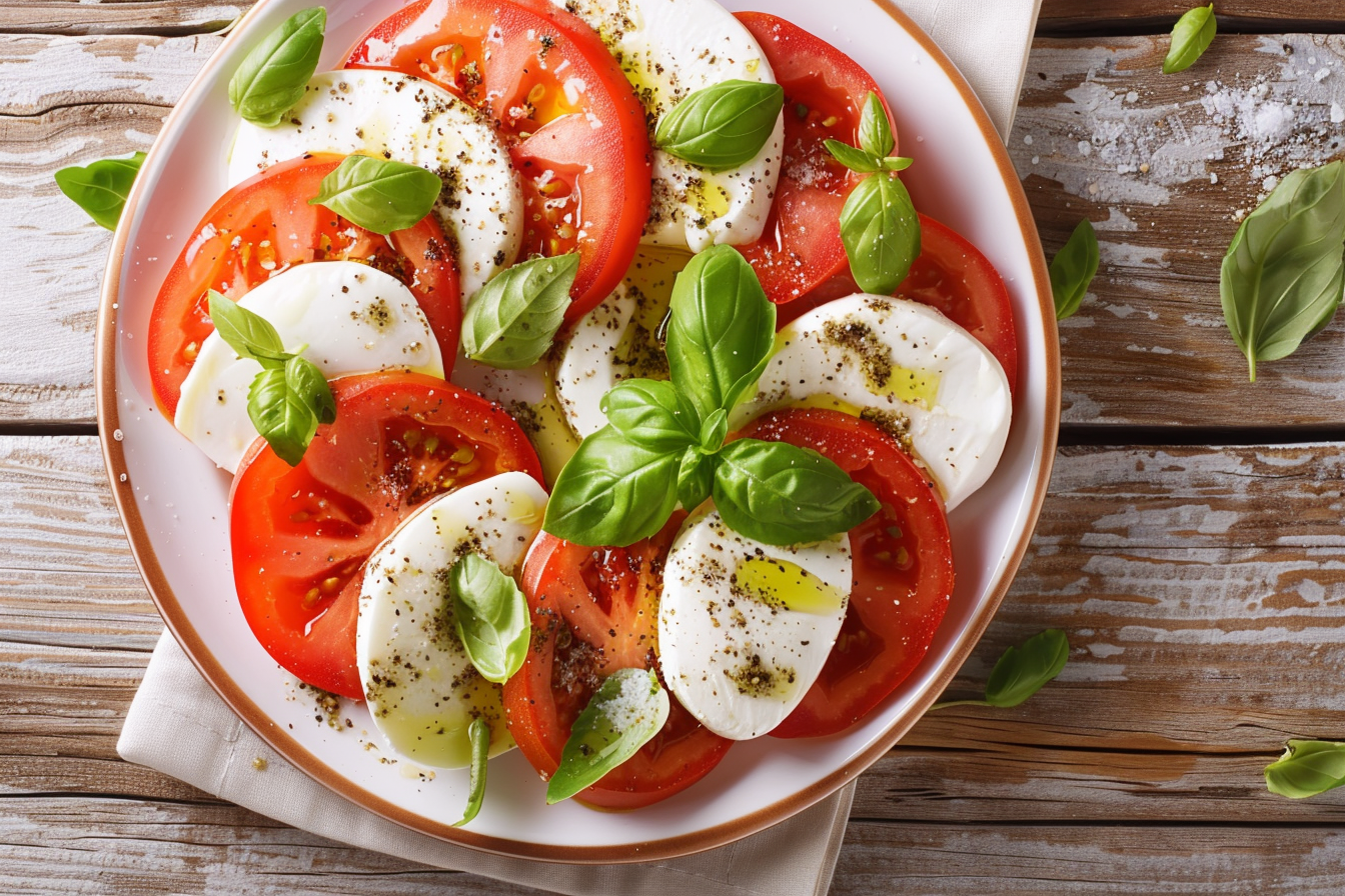 Caprese-Salat – fertig angerichtet