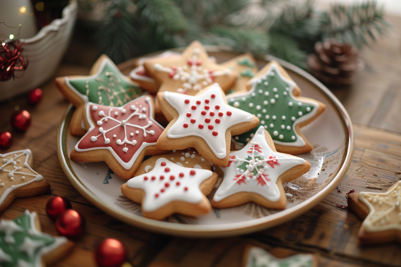 Christmas Sugar Cookies – fertig angerichtet und serviert