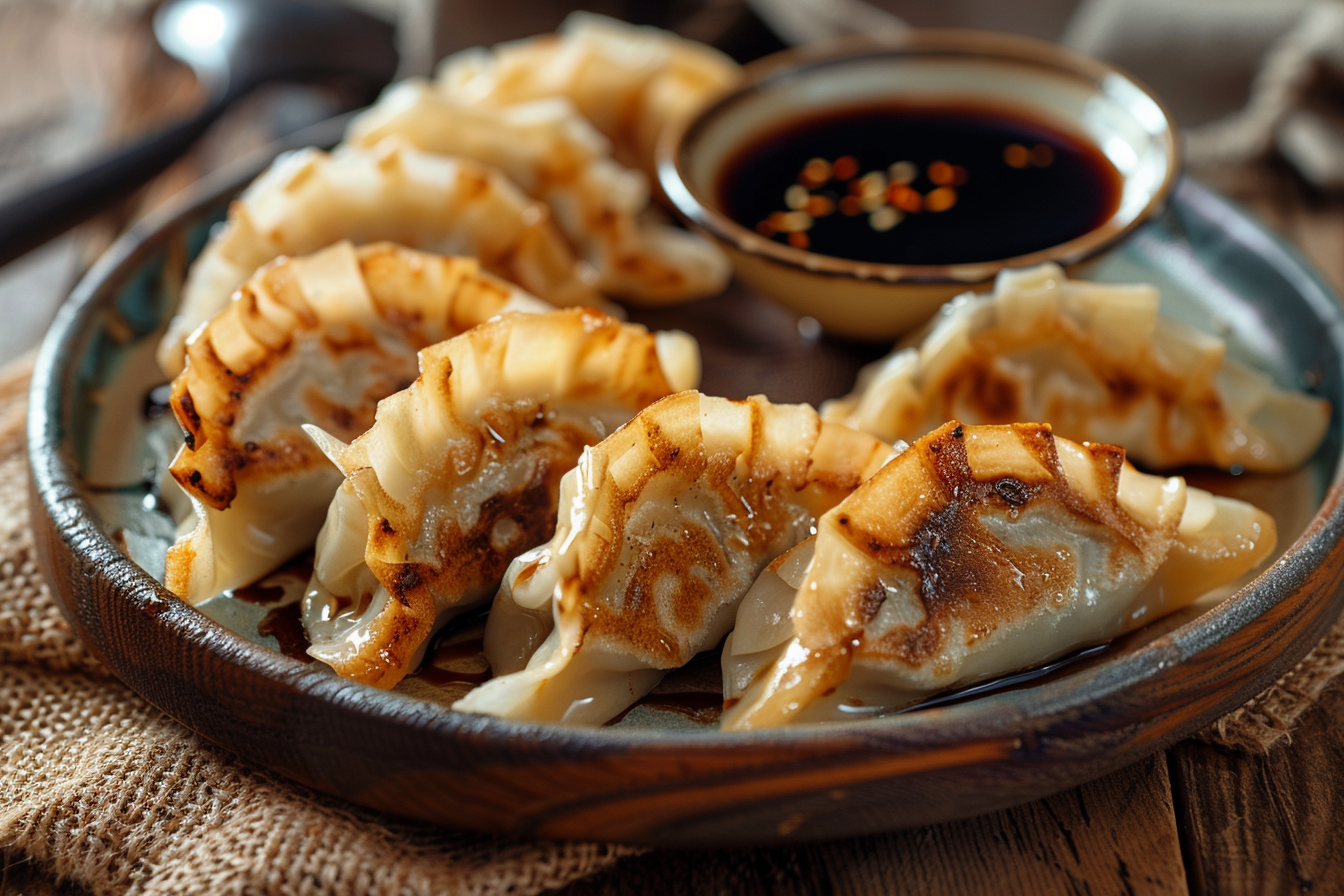 Jiaozi zum Neujahrsfest – fertig angerichtet und serviert