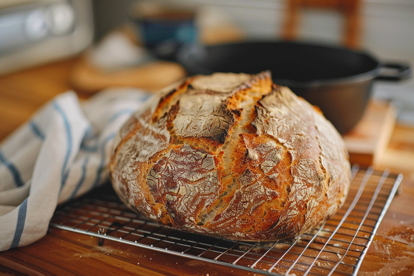 No-Knead-Topfbrot – fertig angerichtet