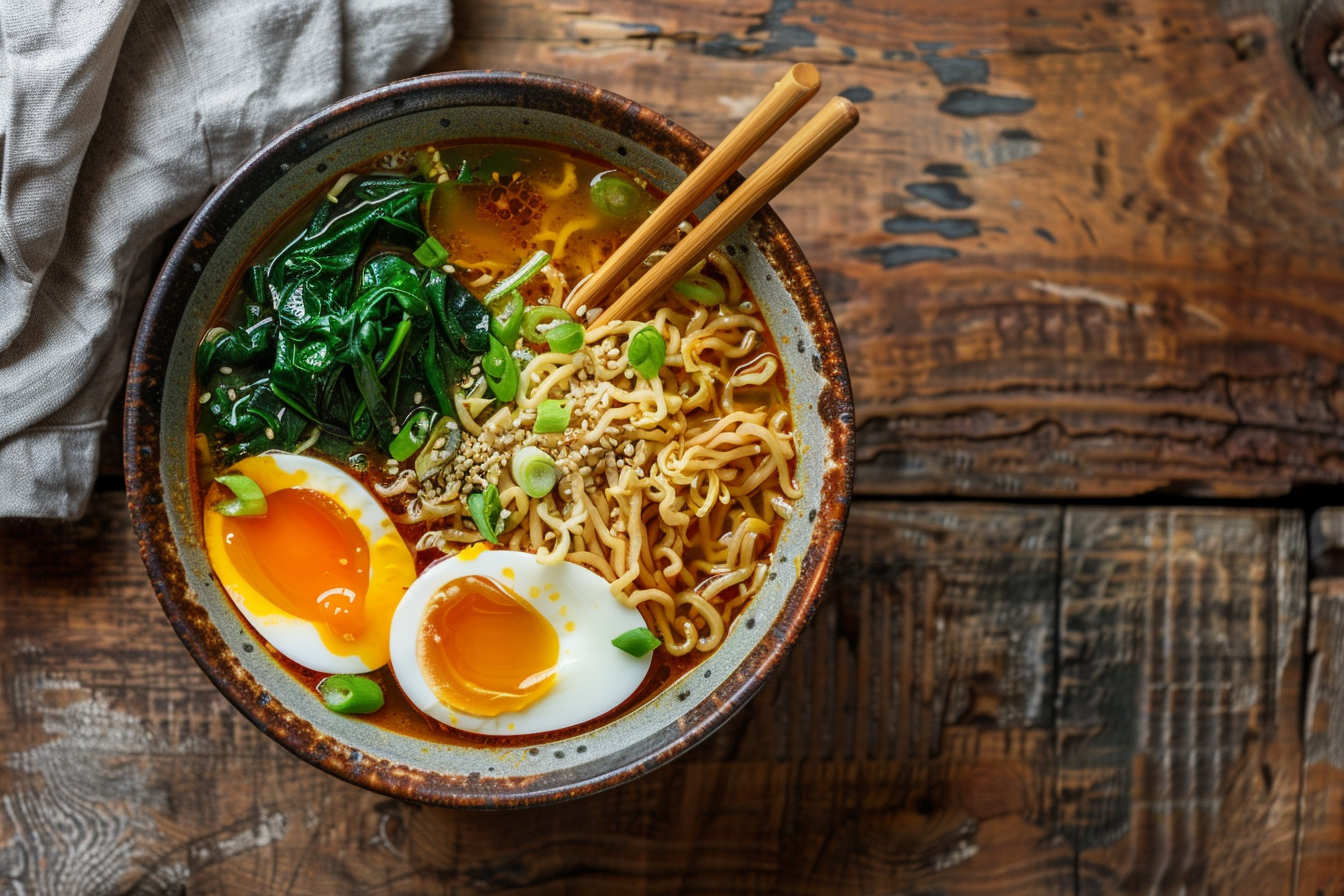 Instant-Ramen-Upgrade – fertig angerichtet und serviert