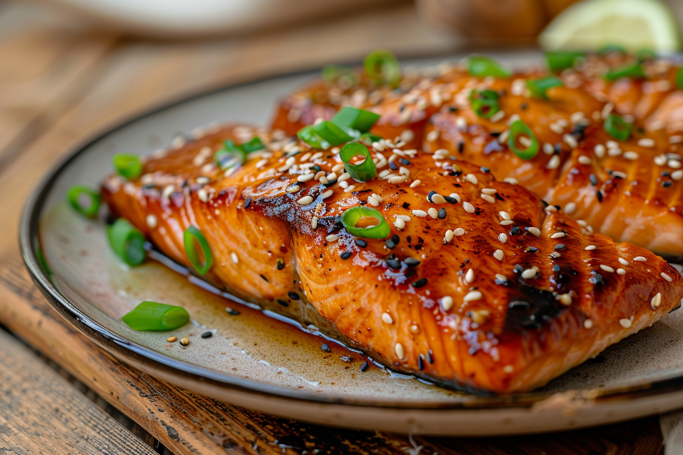 Airfryer-Lachs – fertig angerichtet und serviert