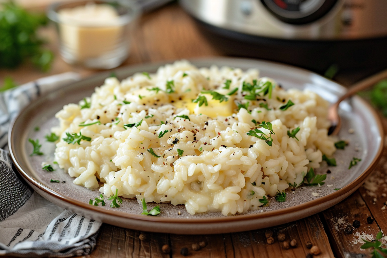 Instant-Pot-Risotto – fertig angerichtet und serviert
