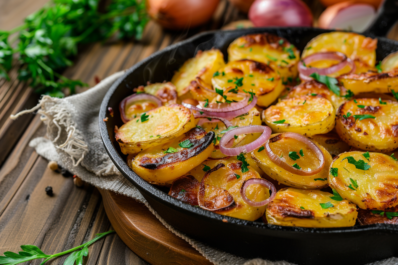 Kartoffeln von gestern – fertig angerichtet
