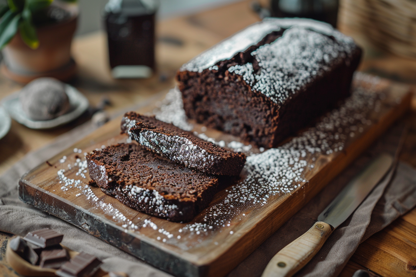 Eifreier Rührkuchen – fertig angerichtet und serviert