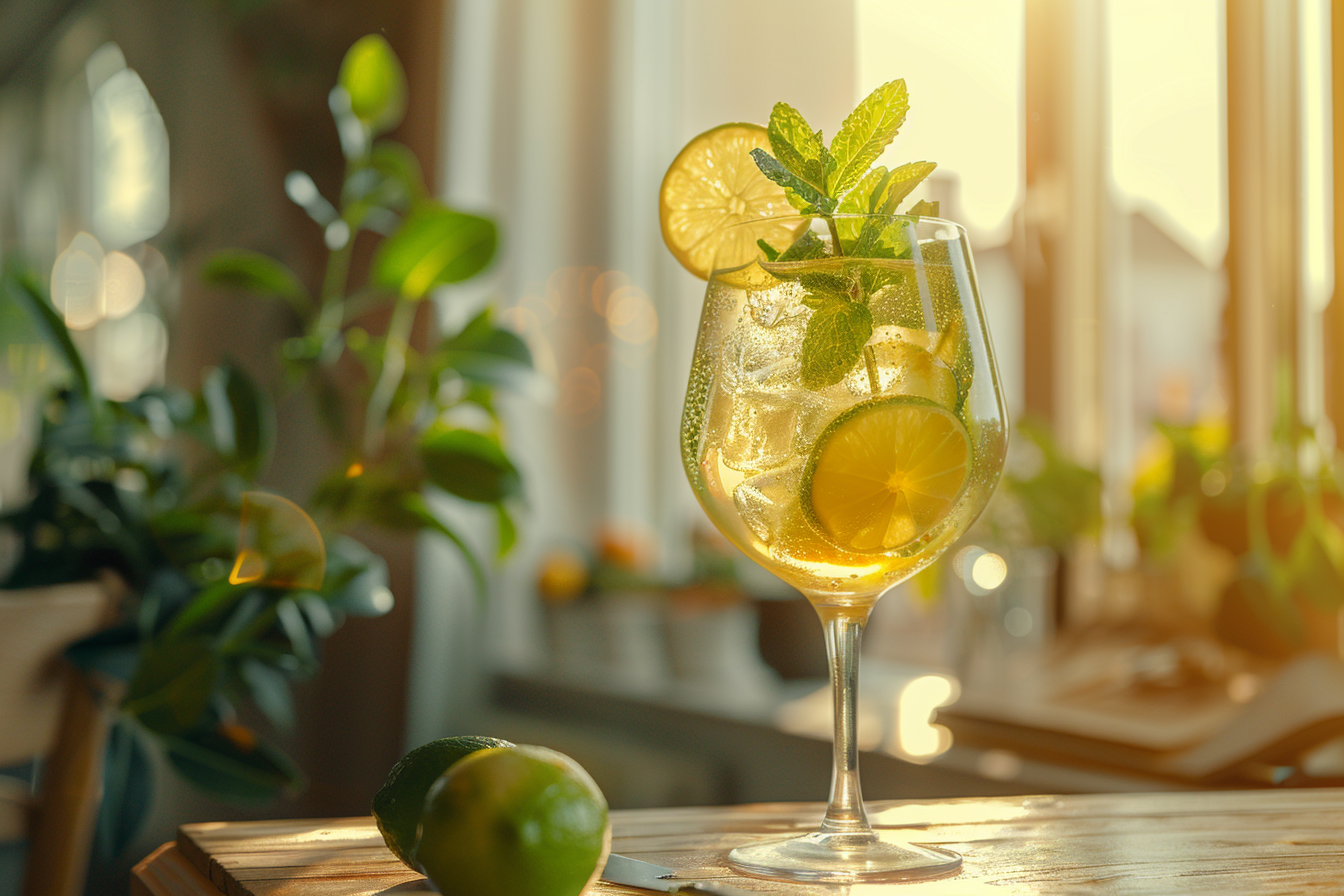 Hugo Spritz – der Sommer-Aperitif – fertig angerichtet und serviert