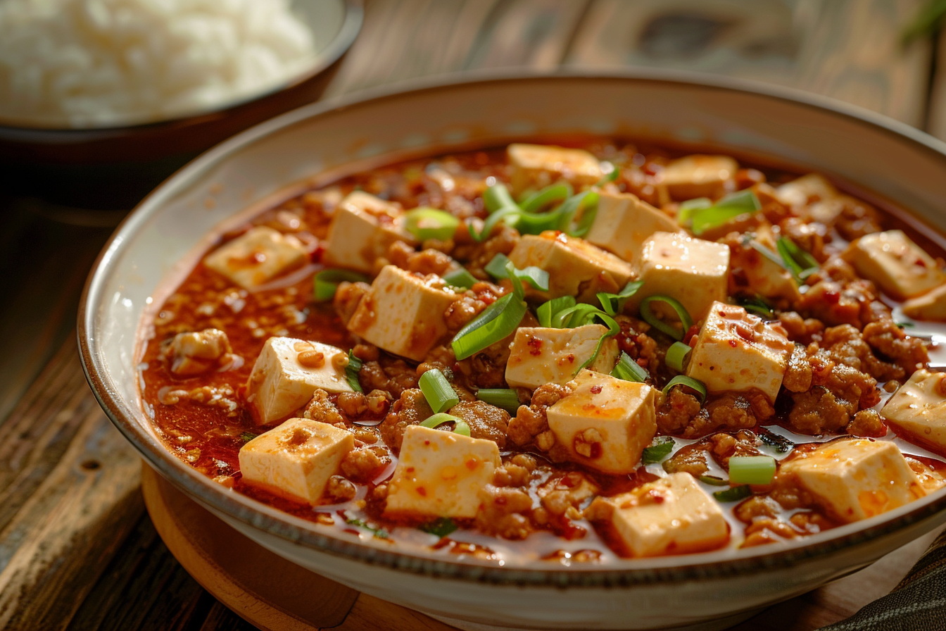 Mapo Tofu – fertig angerichtet und serviert