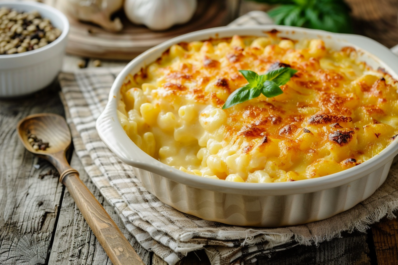 Mac and Cheese – fertig angerichtet und serviert