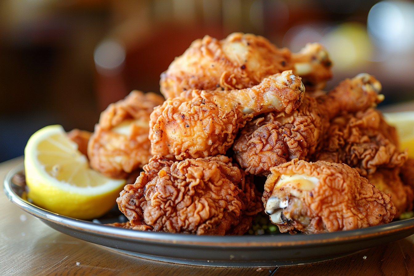Buttermilk Fried Chicken – fertig angerichtet und serviert