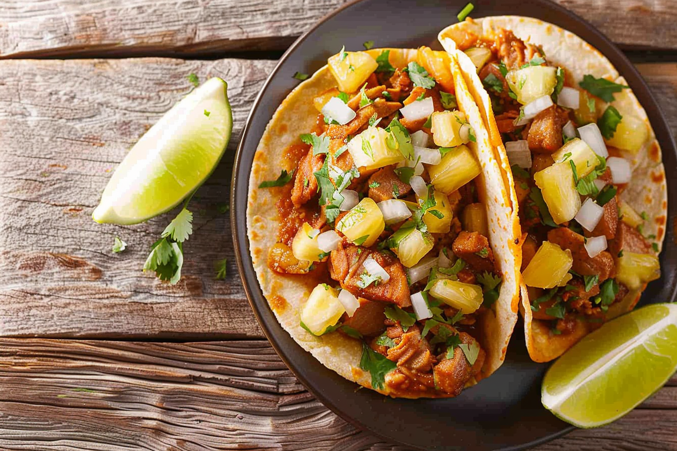 Tacos al Pastor – fertig angerichtet