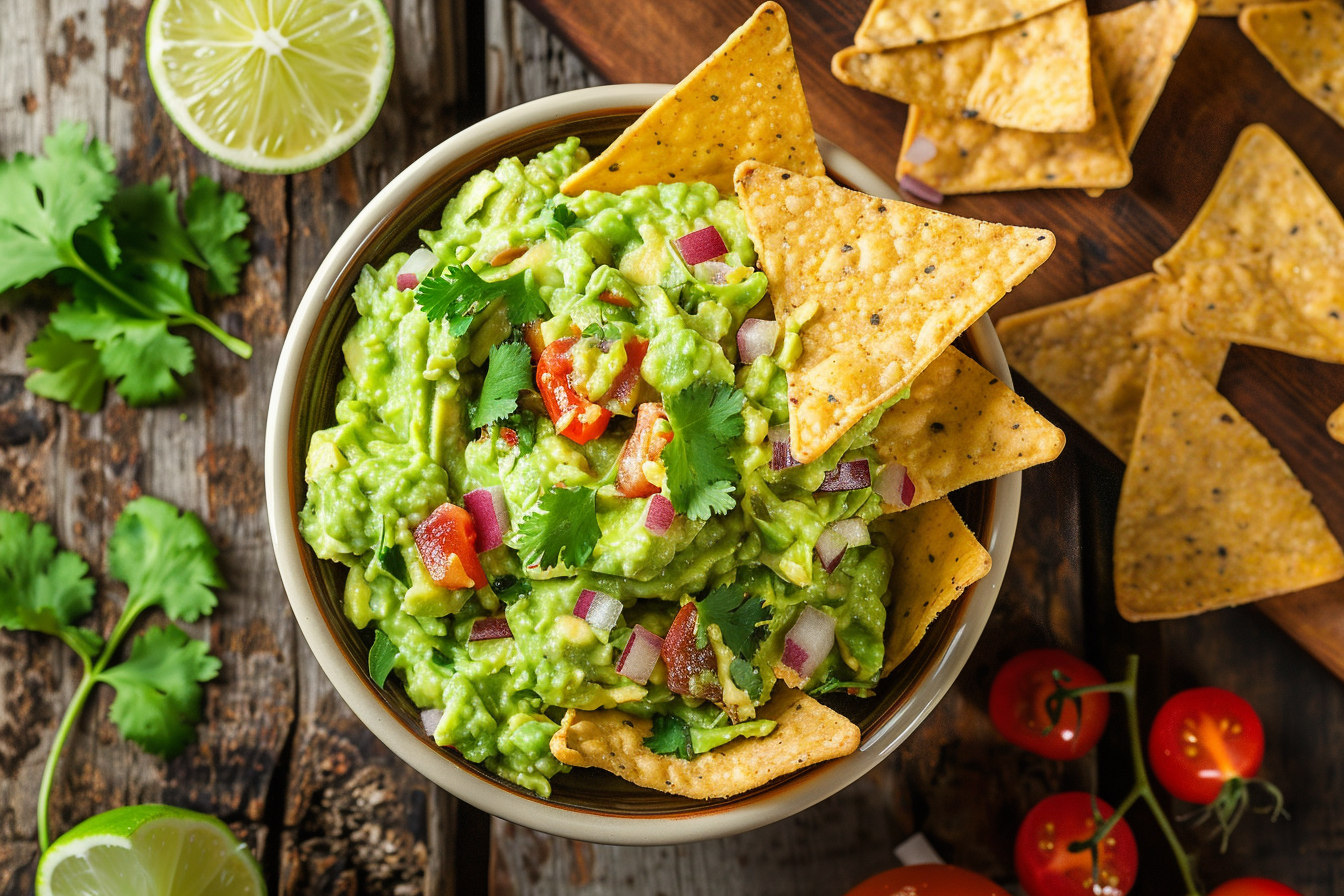 Guacamole & Nachos – fertig angerichtet