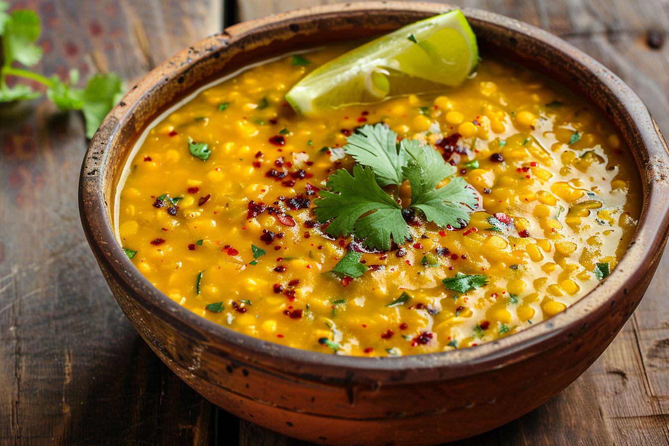 Dal Tadka – fertig angerichtet und serviert