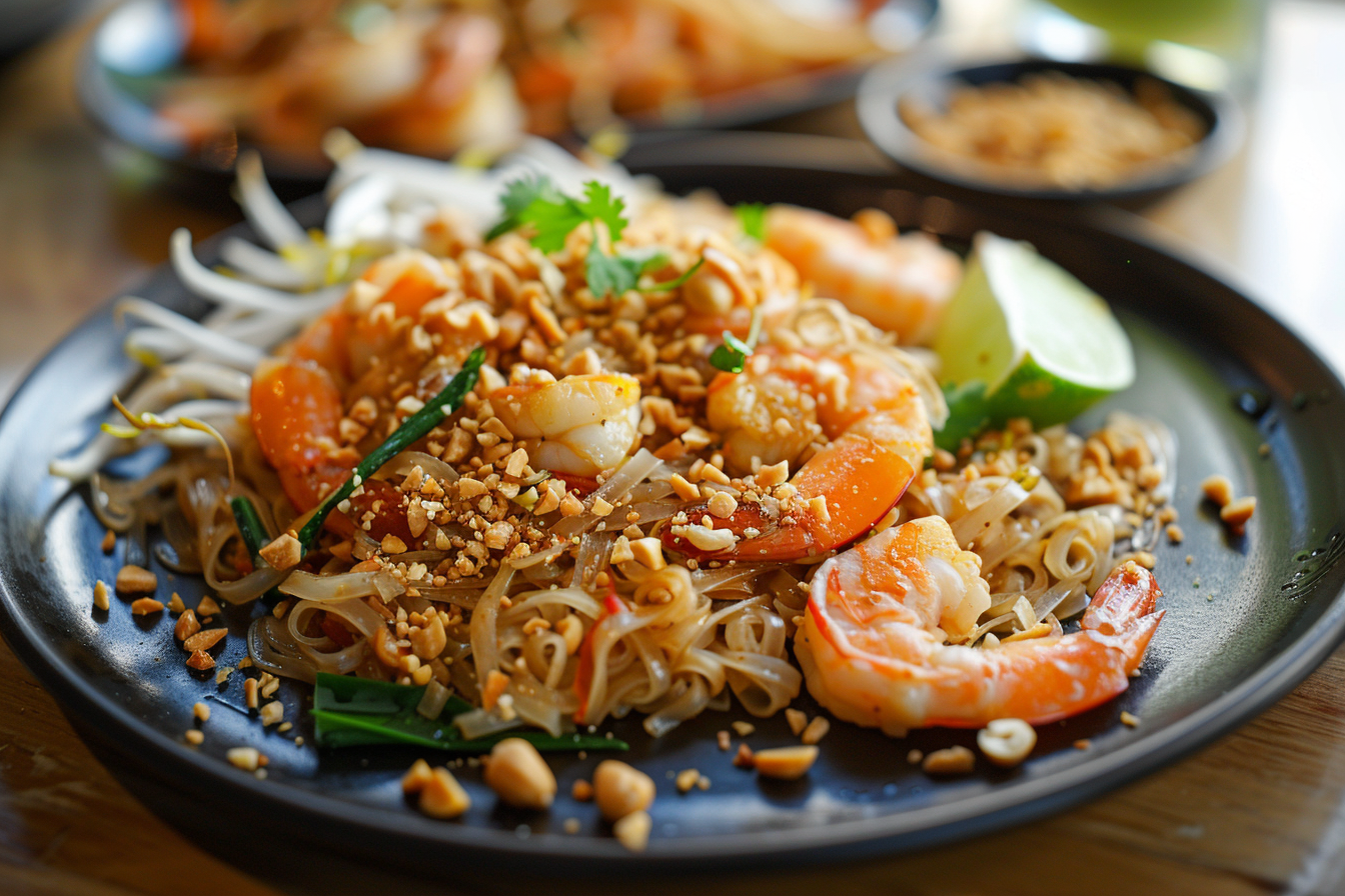 Pad Thai – fertig angerichtet und serviert