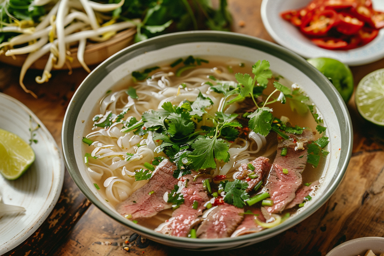 Pho Bo – fertig angerichtet und serviert