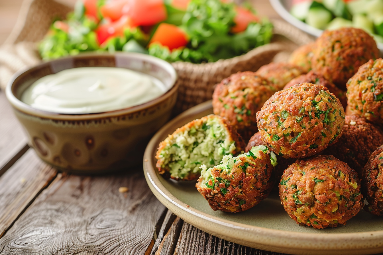 Falafel – fertig angerichtet