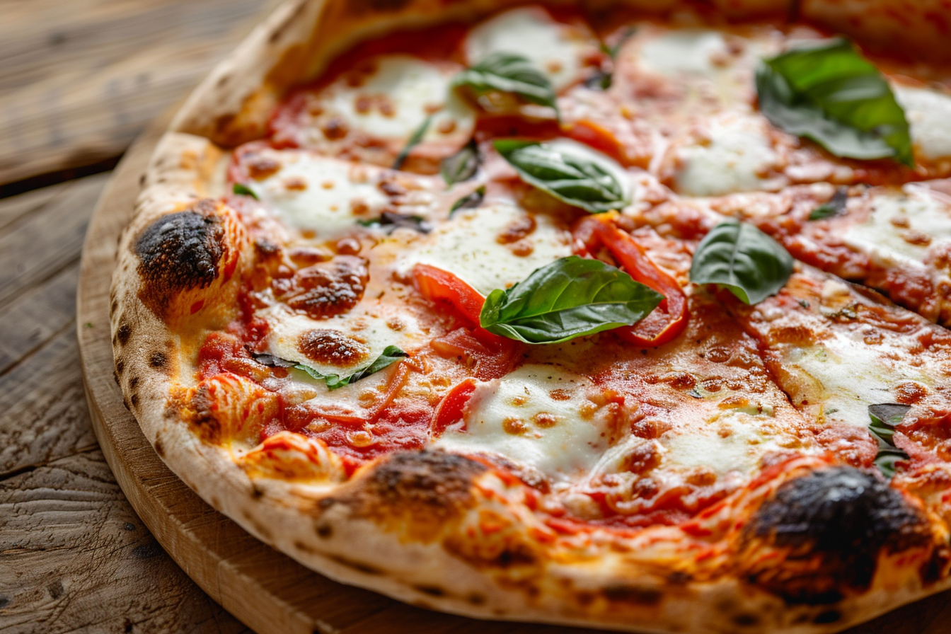 Pizza Margherita wie in Neapel – fertig angerichtet